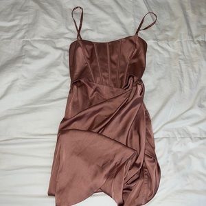 Oh Polly Satin Pink Dress